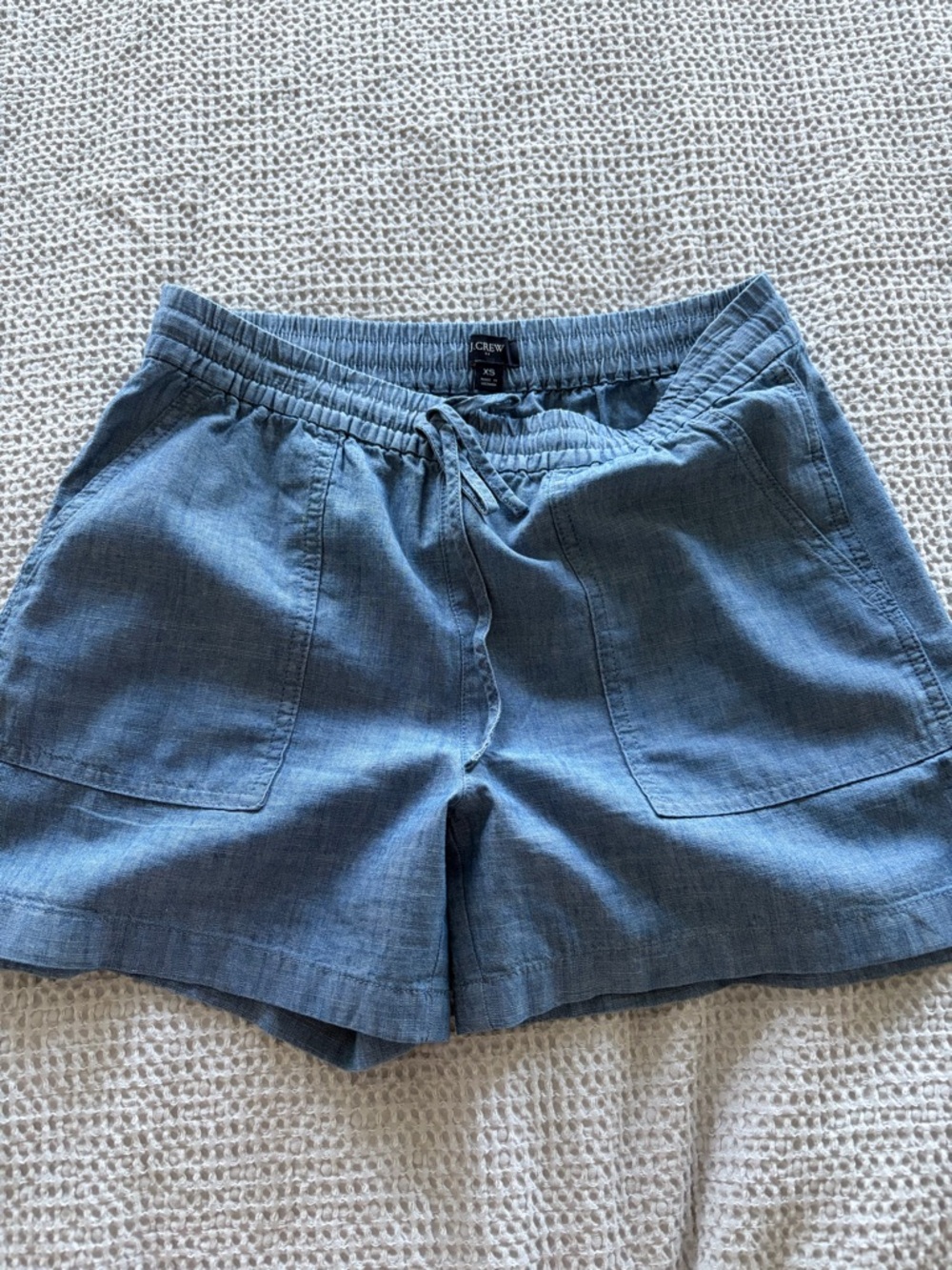 J. Crew Light Blue Pull-On Linen-Blend Women's Shorts